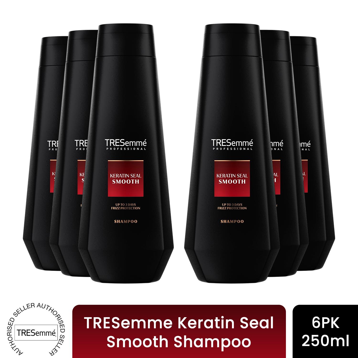 TRESemme Keratin Shampoo or Conditioner Seal Smooth Frizz Control Hair Care, 6Pk