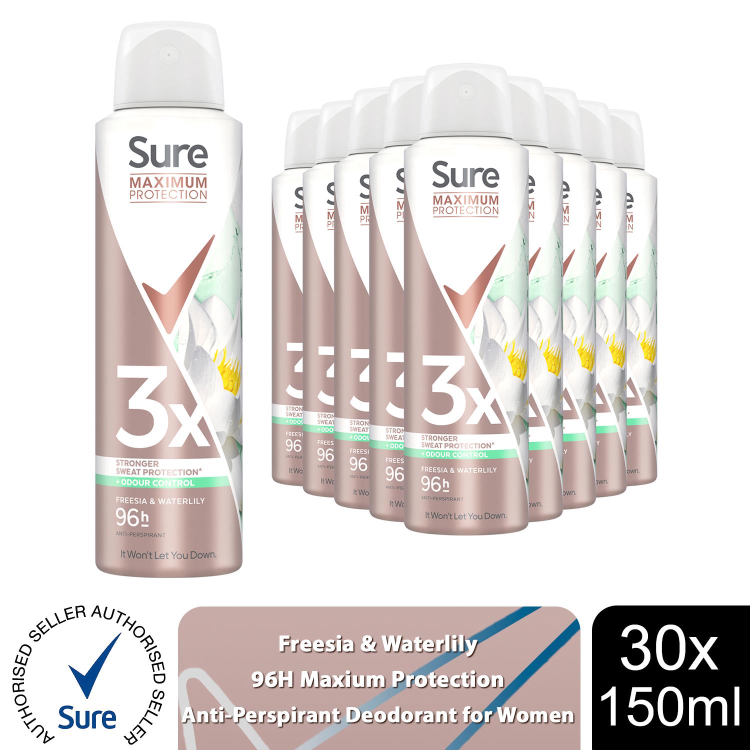 Sure Women Anti-Perspirant 96H Maximum Protection Deo 150ml, Select Scent & Pack - Picture 159 of 200