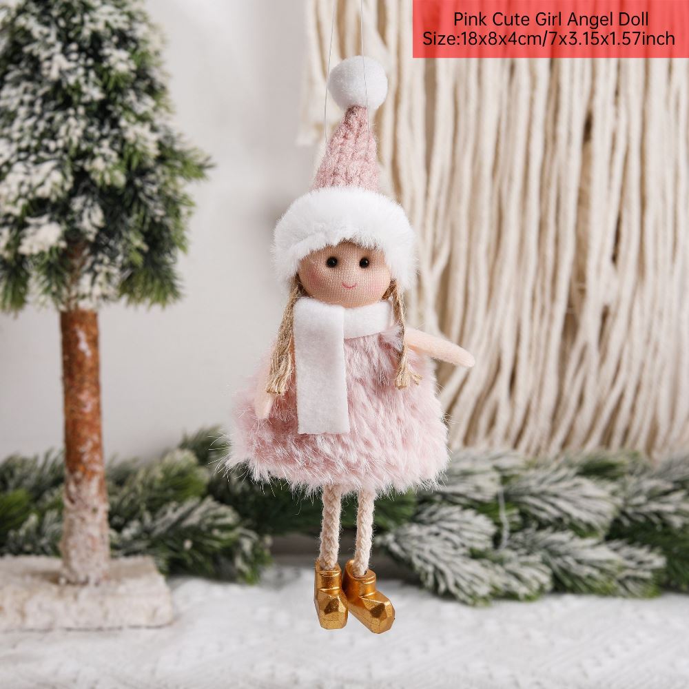 Merry Christmas 2024 Purple Angel Girl Doll Tree Pendant Decoration Noel Natal - Picture 44 of 48