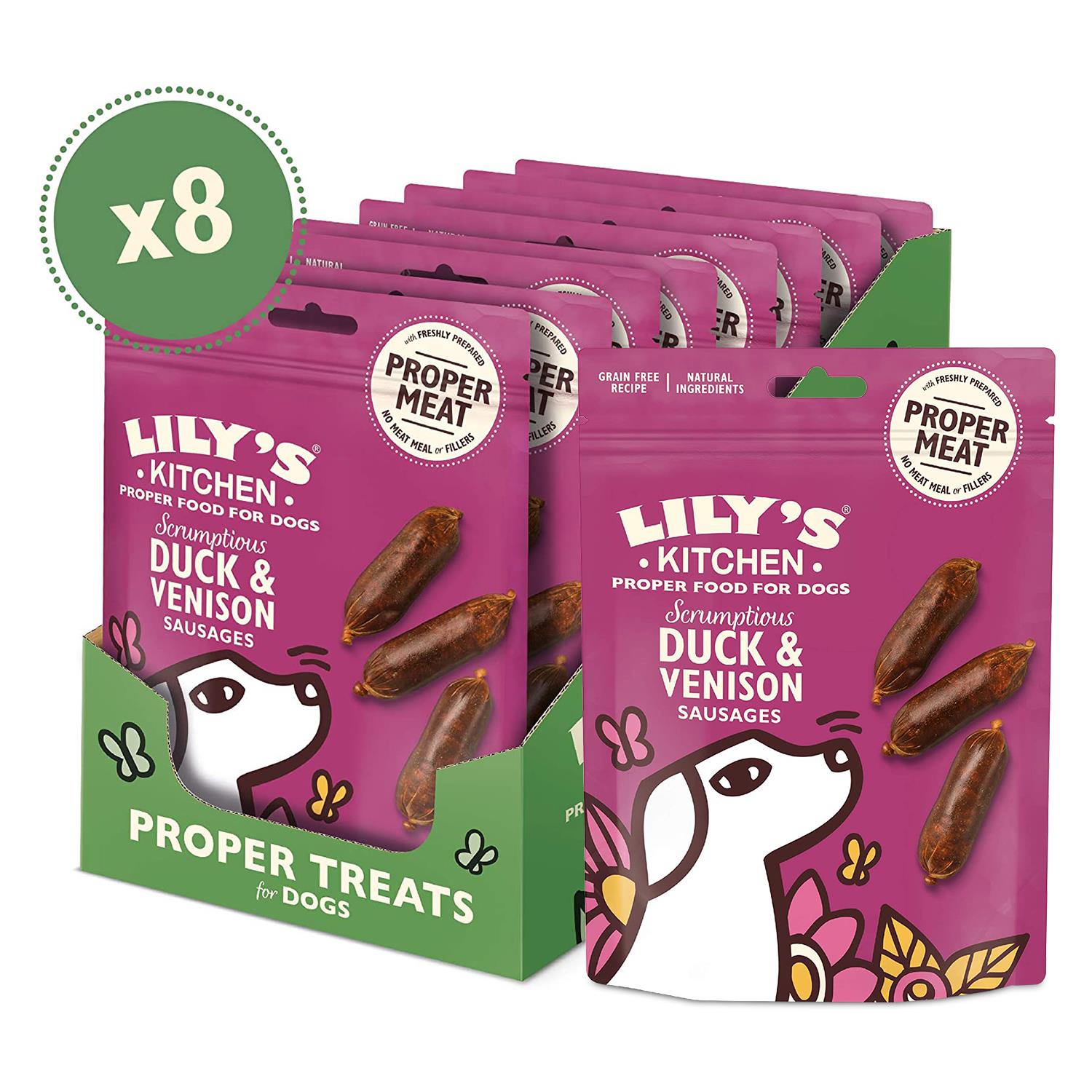 LILY'S KITCHEN NUTRITIONALLY DroolInducing GrainFree Dog Treats, 8x