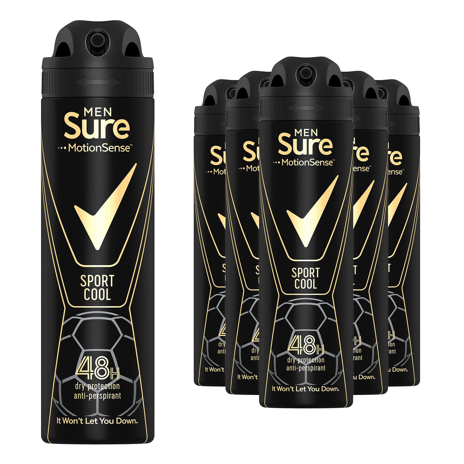 Sure Men Anti-Perspirant 48 Hour Protection Deodorant Spray, 6 Pack, 150ml - Picture 45 of 45