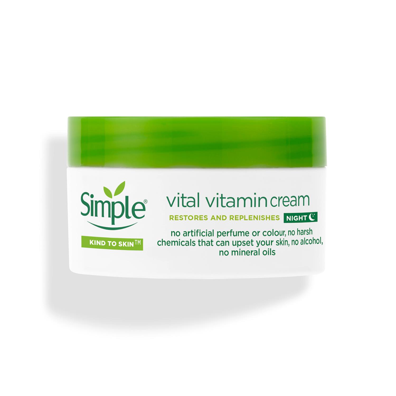 3 x 50ml Simple Kind to Skin Vital Vitamin Night Cream for Sensitive Skin - Picture 12 of 15