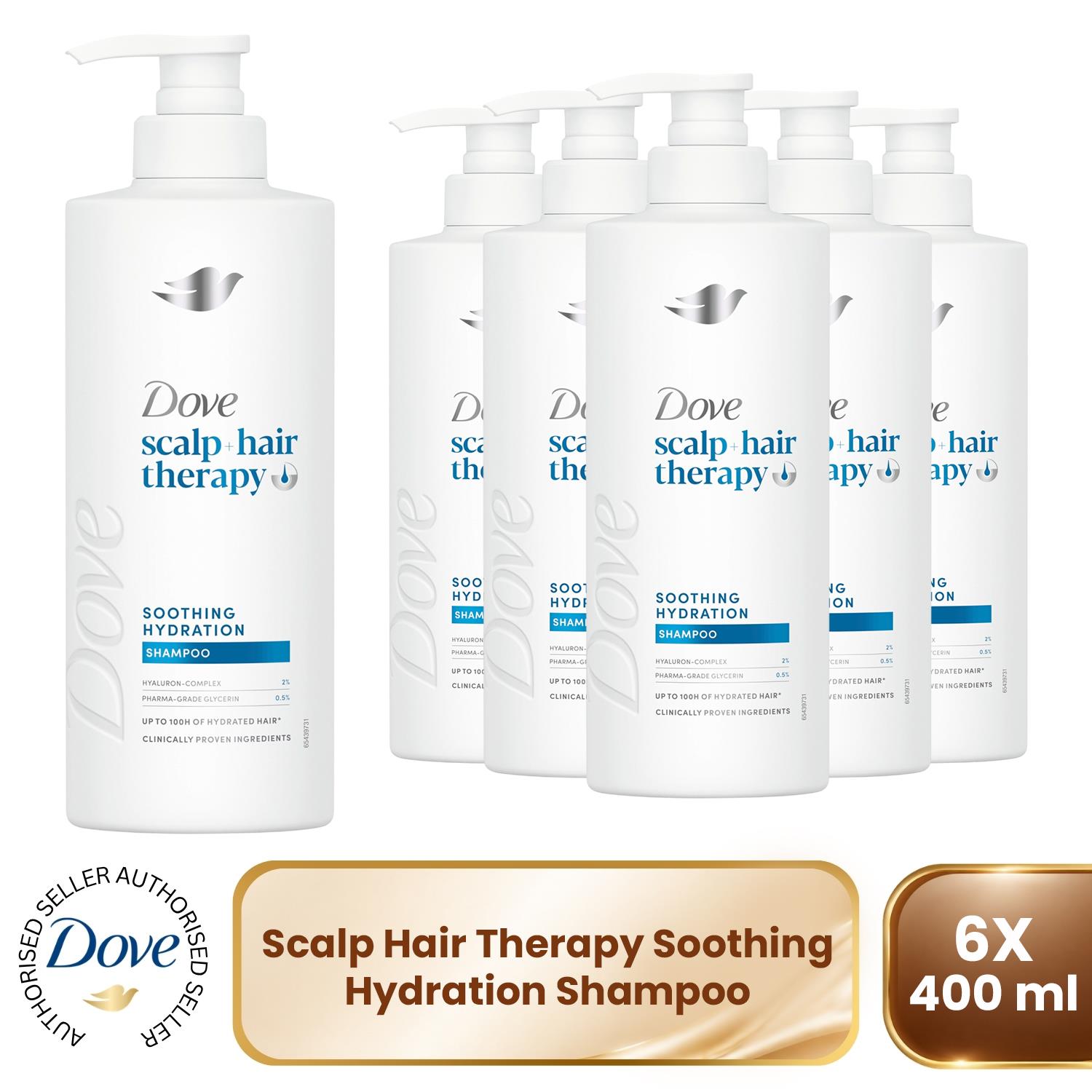 Dove Scalp + Hair Therapy Soothing Hydration Conditioner, 400 ml | For dry hair, Hyaluron-Complex and pharma-grade glycerin help replenish moisture while improving smoothness and manageability - Image 9