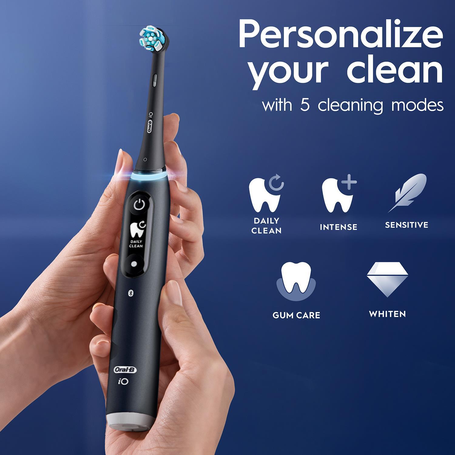 Oral-B iO Series 6 Elektrische Wiederaufladbare Zahnbürste - Schwarz mit 8x Nachfüllköpfen - Bild 26 von 66