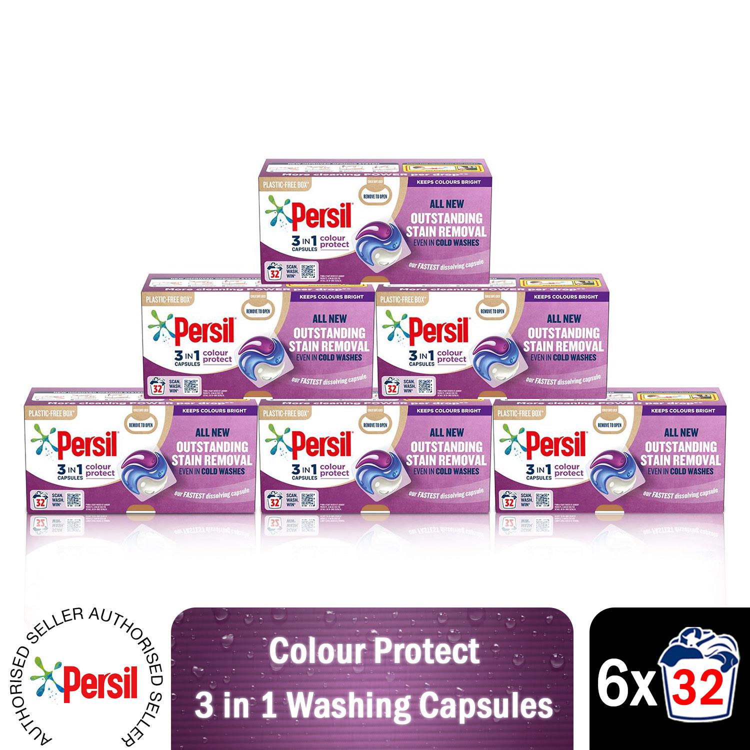 Persil 3-in-1 Washing Capsules, Colour Protect, Bio or Non-bio, 32 Washes - Picture 76 of 130