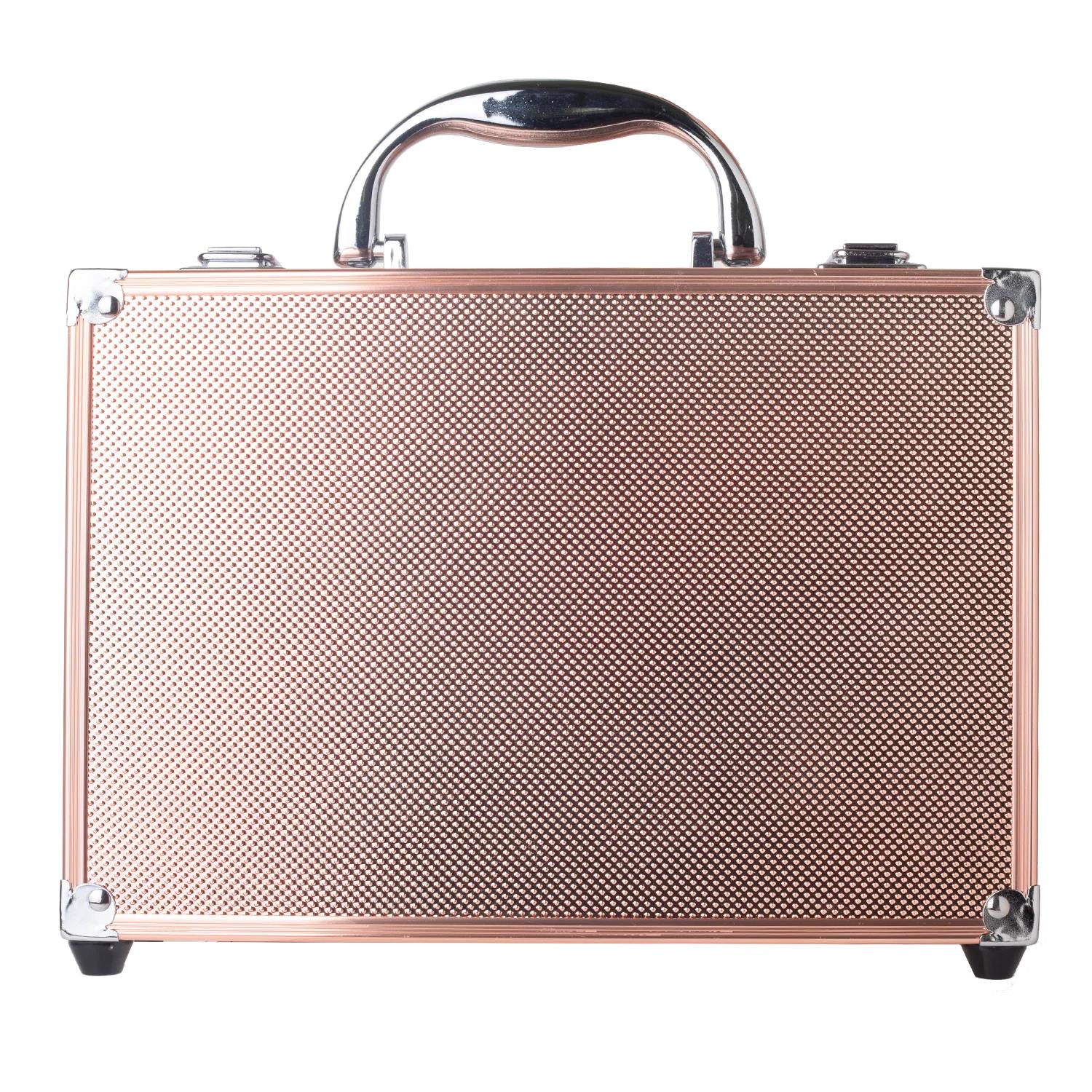 Dawn Till Dusk Make Up Large Storage Vanity Case Set Silver/RoseGold, 54pcs - Picture 15 of 26