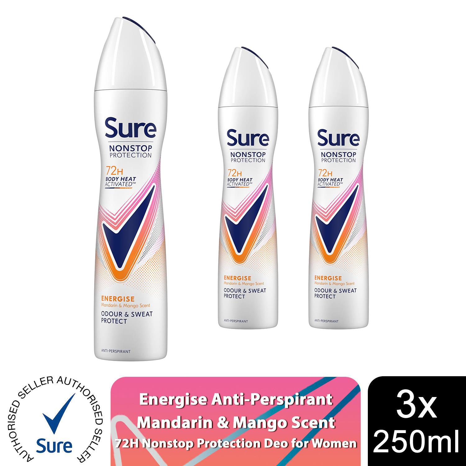 Sure Women Anti-perspirant 72H Nonstop Protection Deodorant, 250ml 3 Pack - Picture 32 of 91
