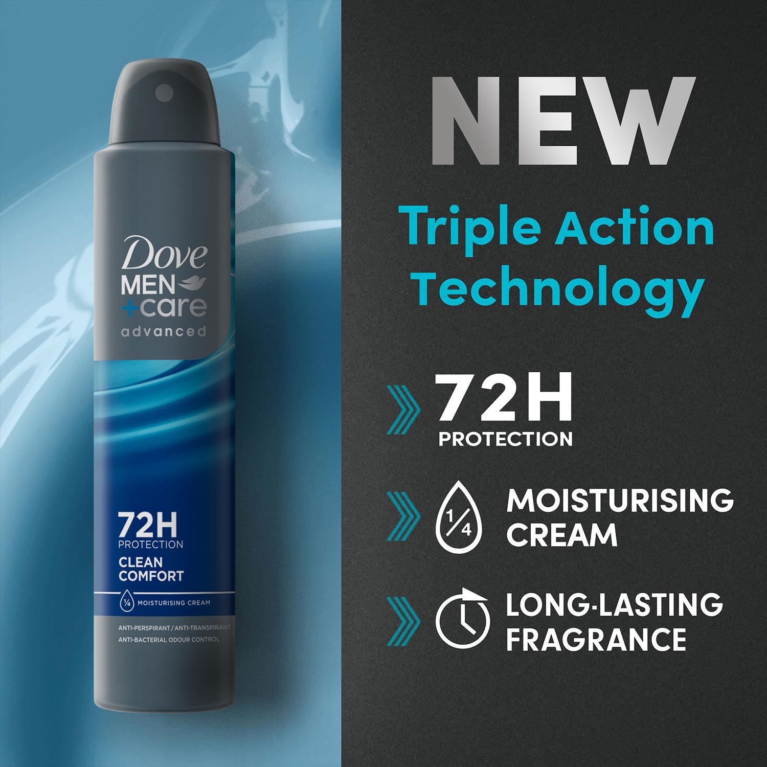 Dove Anti-Perspirant Men+Care Advanced 72H Protection Deodorant, 200ml - Picture 290 of 401