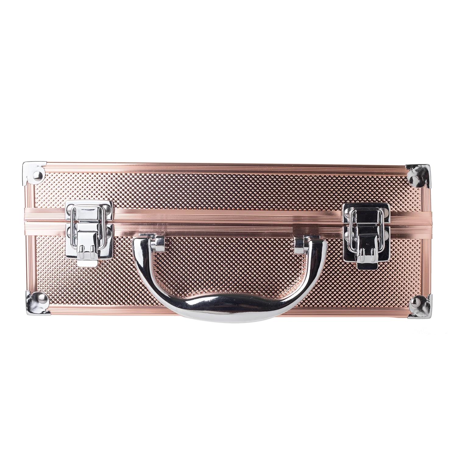 Dawn Till Dusk Make Up Large Storage Vanity Case Set Silver/RoseGold, 54pcs - Picture 12 of 26