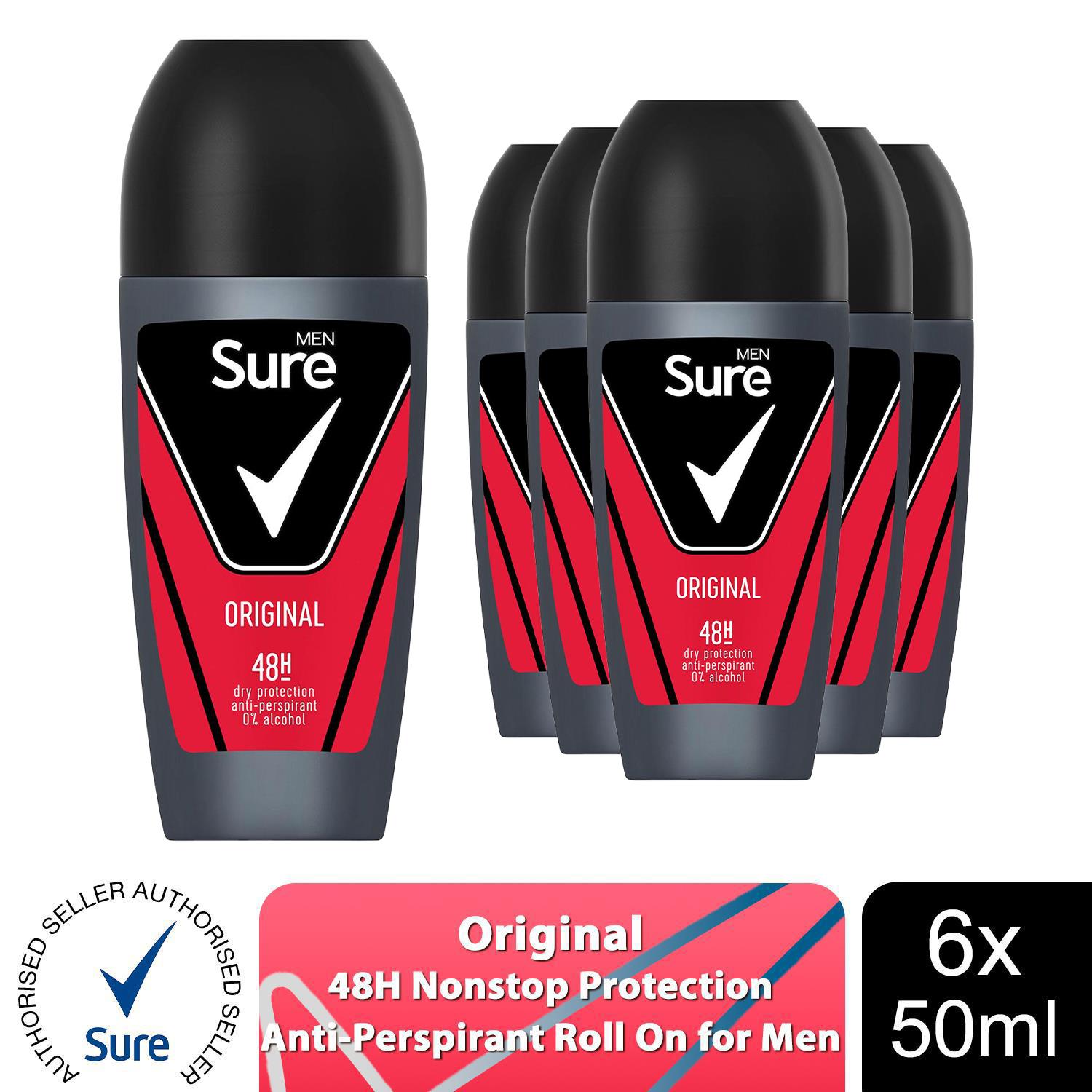 Sure Men Anti-Perspirant 48H Protection Roll On Deo Original or Sensitive, 50ml - Picture 35 of 118