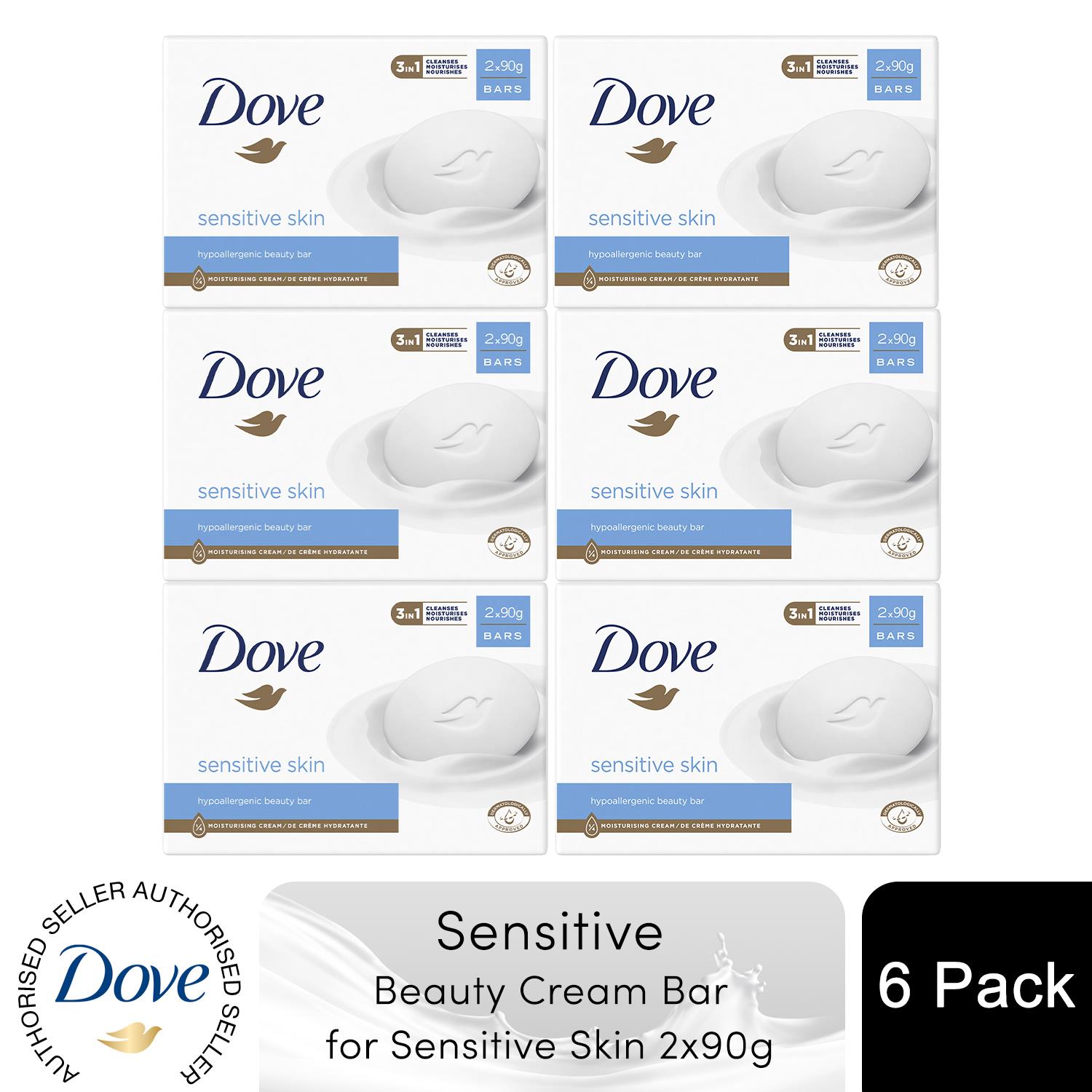 Barra Crema de Belleza Hidratante Dove para Piel Sensible y Suave, Suave, 2x90g - Imagen 62 de 81