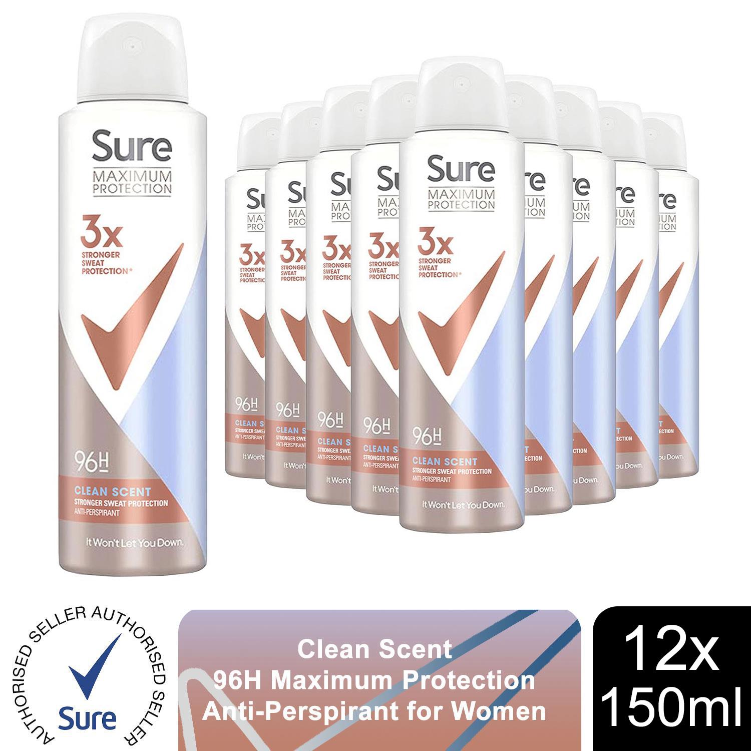 Sure Women Anti-Perspirant 96H Maximum Protection Deo 150ml, Select Scent & Pack - Picture 66 of 200