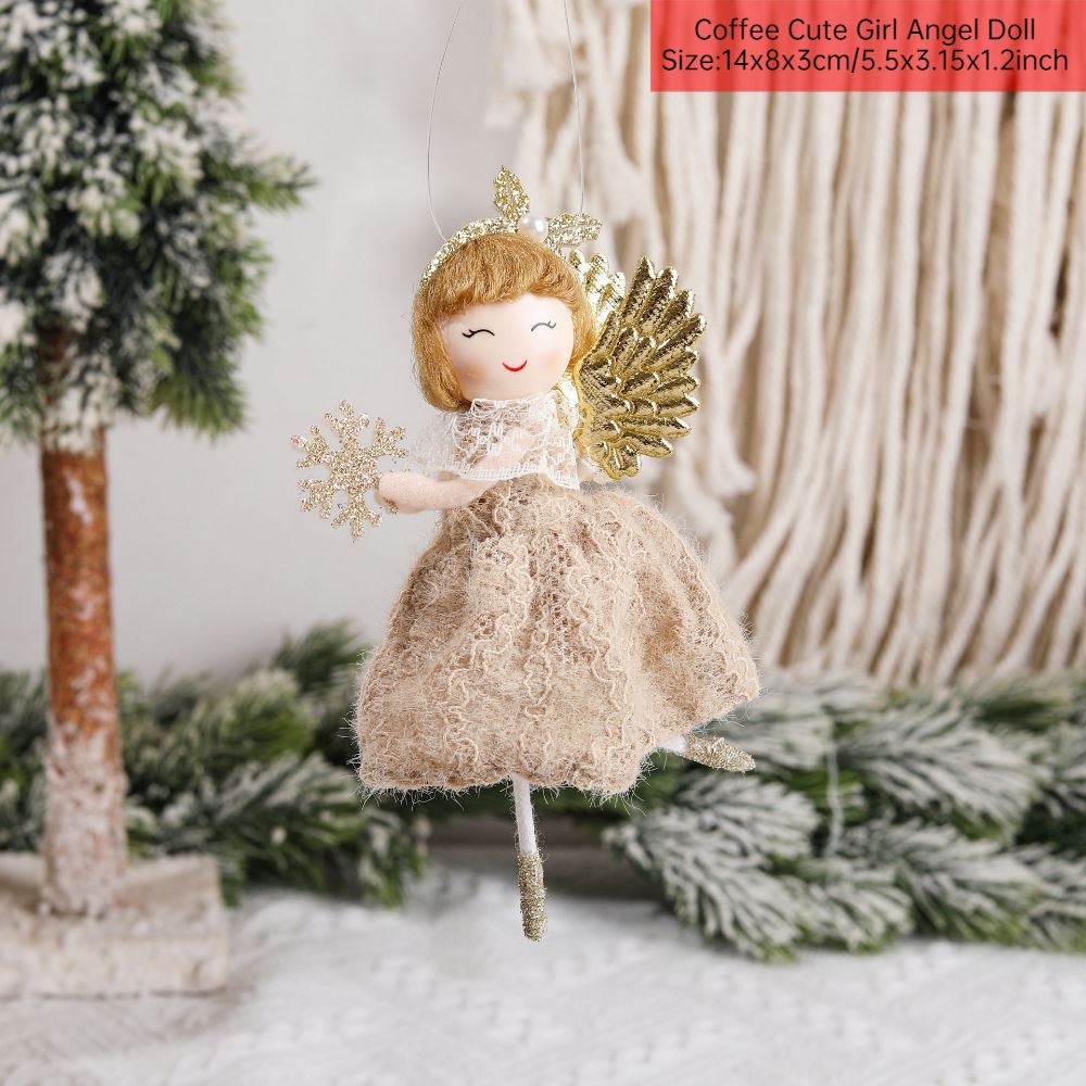 Merry Christmas 2024 Purple Angel Girl Doll Tree Pendant Decoration Noel Natal - Picture 7 of 48