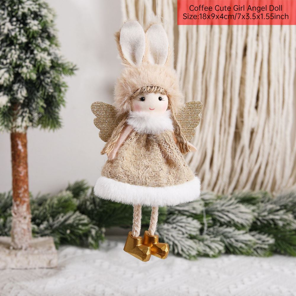 Merry Christmas 2024 Purple Angel Girl Doll Tree Pendant Decoration Noel Natal - Picture 10 of 48