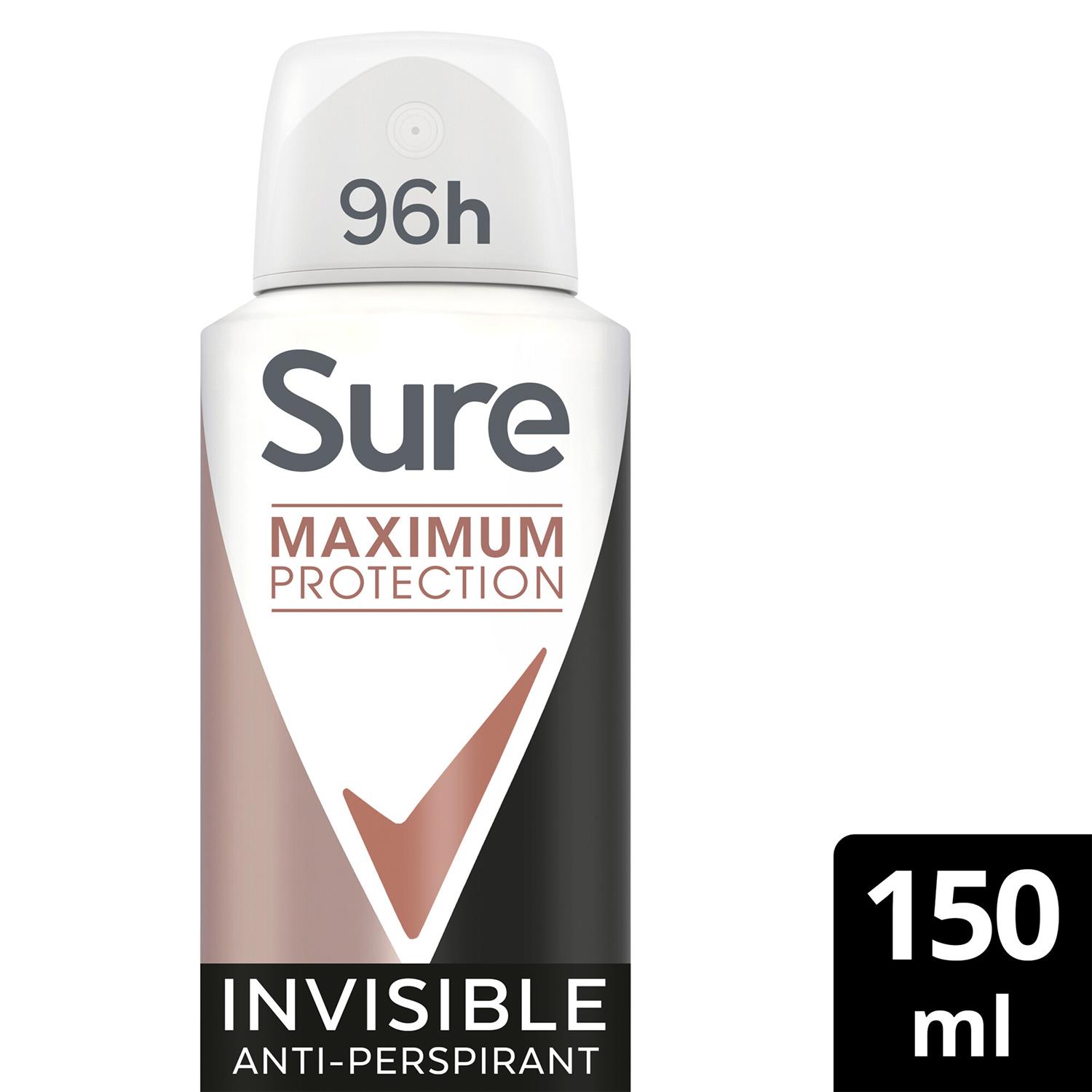 Sure Women Anti-Perspirant 96H Maximum Protection Deo 150ml, Select Scent & Pack - Picture 199 of 200