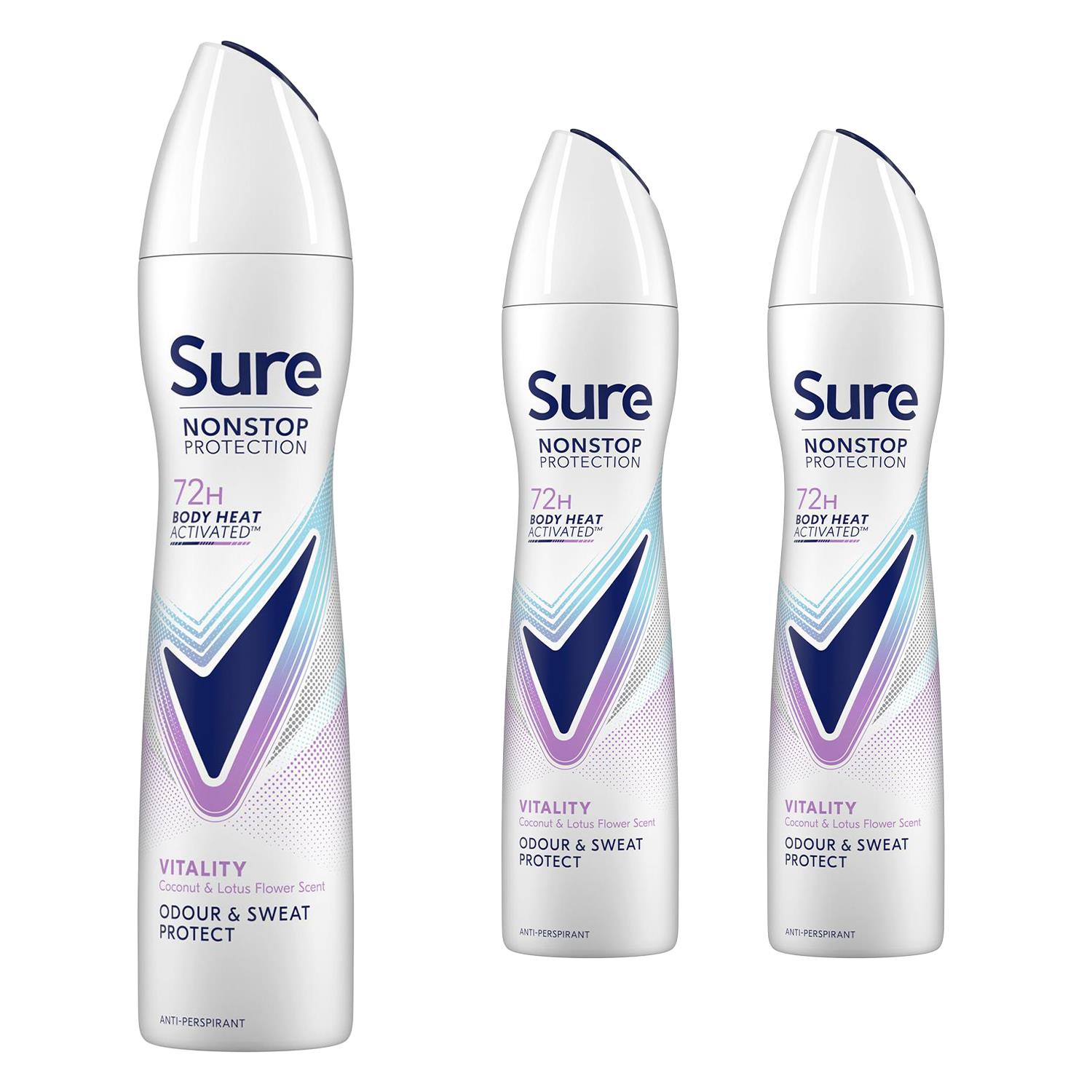 Sure Women Anti-perspirant 72H Nonstop Protection Deodorant, 250ml 3 Pack - Picture 91 of 91