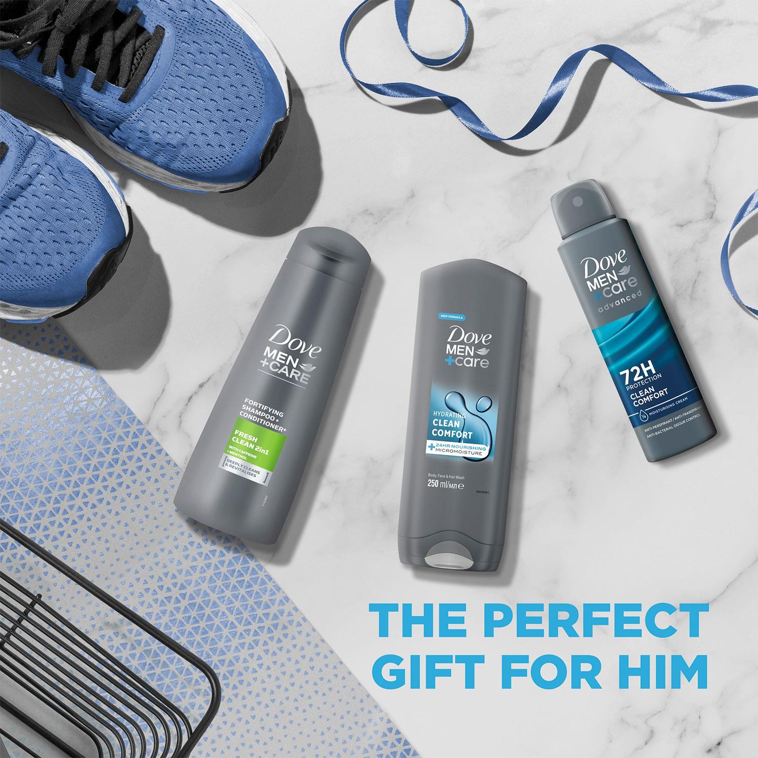 Dove Men+Care Geschenkset Cleanse+Care Trio - Bodywash, Deo, Shampoo - Bild 13 von 43