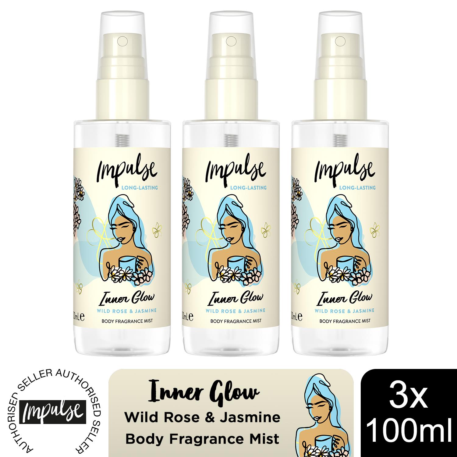 Impulse Body Mist with Long Lasting Fresh Fragrance Range for Women 3 Pack,100ml - Picture 29 of 61