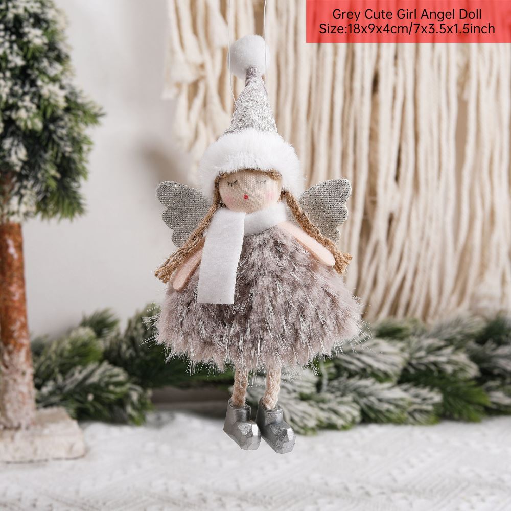 Merry Christmas 2024 Purple Angel Girl Doll Tree Pendant Decoration Noel Natal - Picture 21 of 48