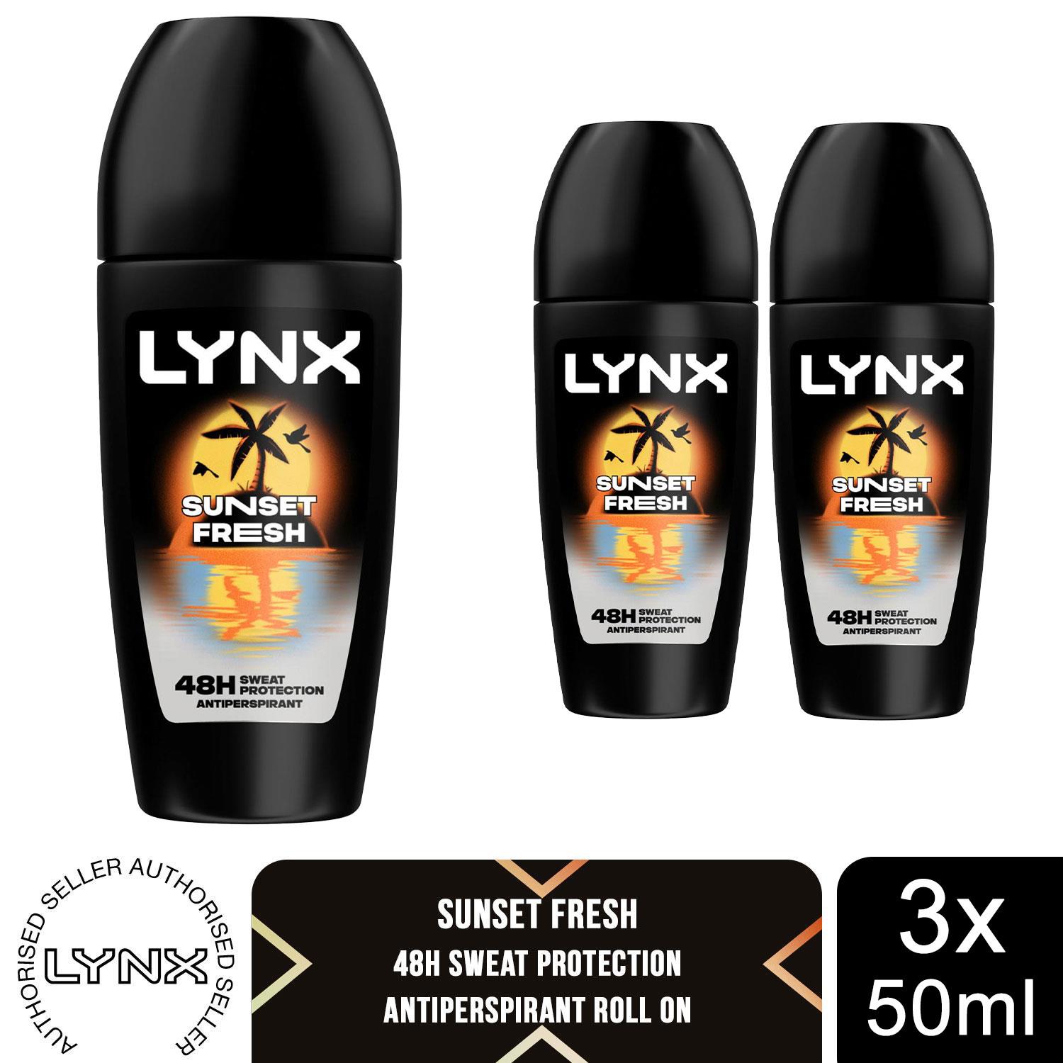 Lynx Anti- Perspirant Roll On Sunset Fresh with 48H Sweat Protection, 50ml