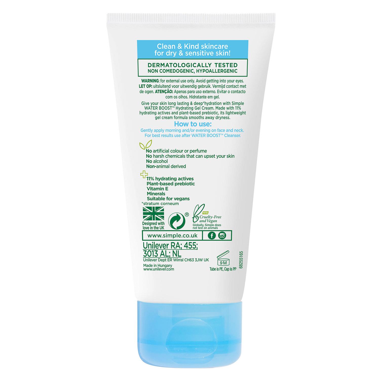 Simple WaterBoost Gel Wash150ml, Gel Cream50ml, or Night Cream50ml with Minerals - Picture 48 of 52
