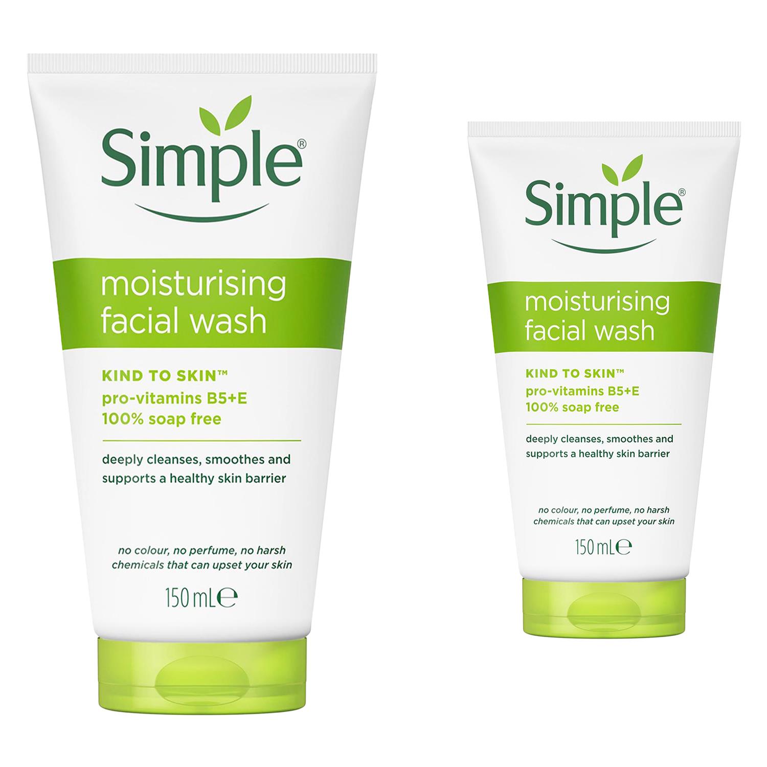2x150ml Simple Kind to Skin Moisturising/Purifying FacialWash for Sensitive Skin - Picture 36 of 36
