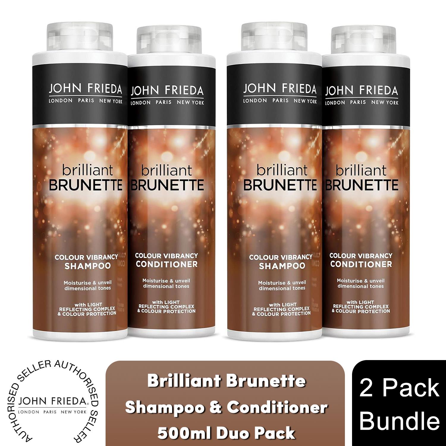 Champú y acondicionador John Frieda Brilliant Brunette protección del color 500 ml - Imagen 12 de 17