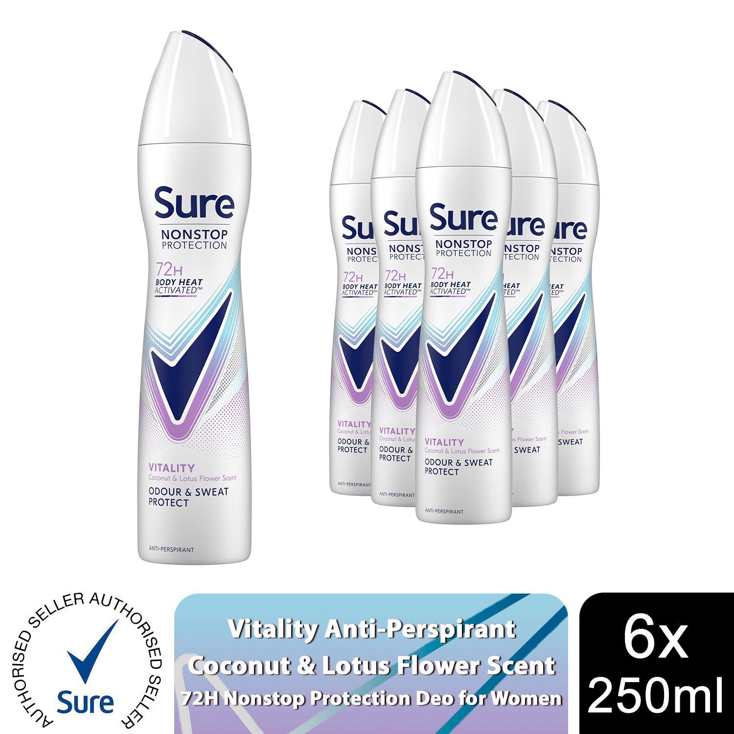 Sure Women Anti-perspirant 72H Nonstop Protection Deodorant, 250ml 6 Pack - Picture 87 of 90