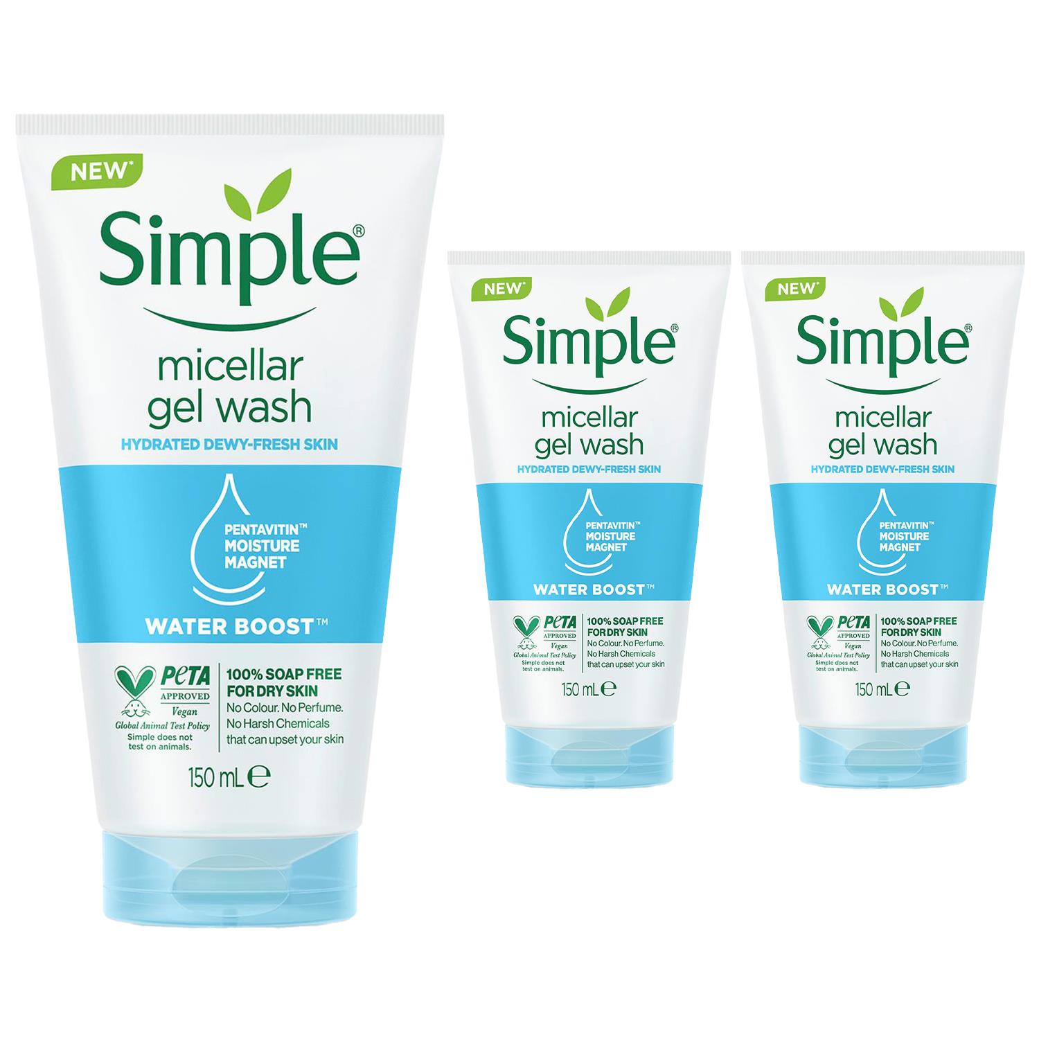 Simple Water Boost Hydrating Moisturisers, Cleanser & Face Mask For Dry Skin - Picture 40 of 89
