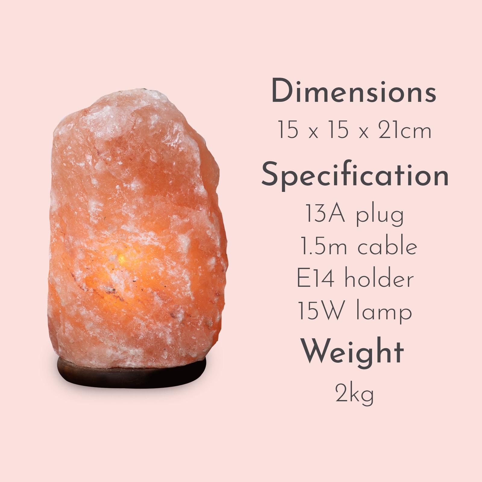 Haven Himalayan Crystal Handcrafted Salt Lamp Wooden Base Small - Medium - Large - Picture 30 of 31