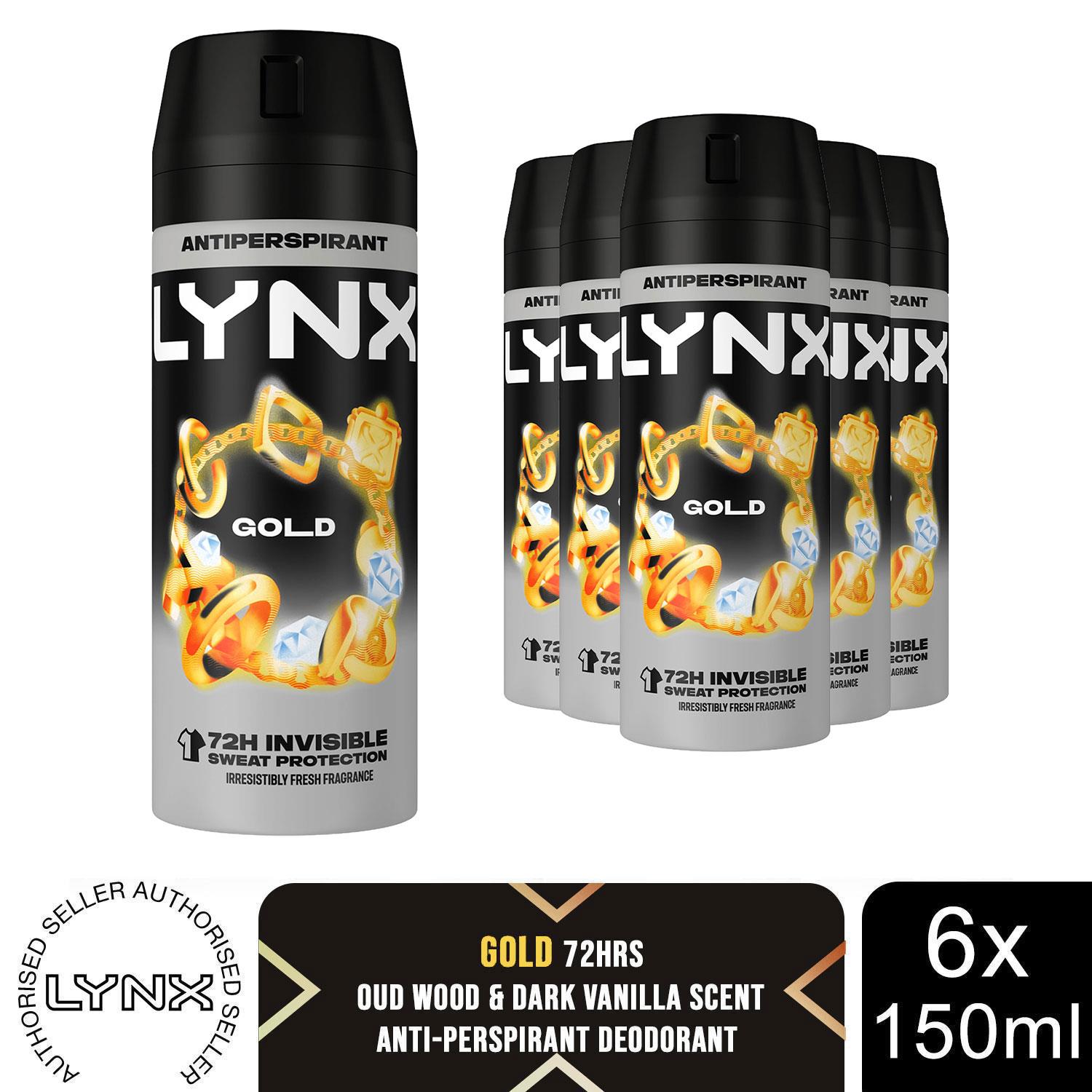Lynx 72H Anti Sweat Body Spray Africa/Gold/Black/Dark Temptation, 3x or 6x 150ml - Picture 18 of 49