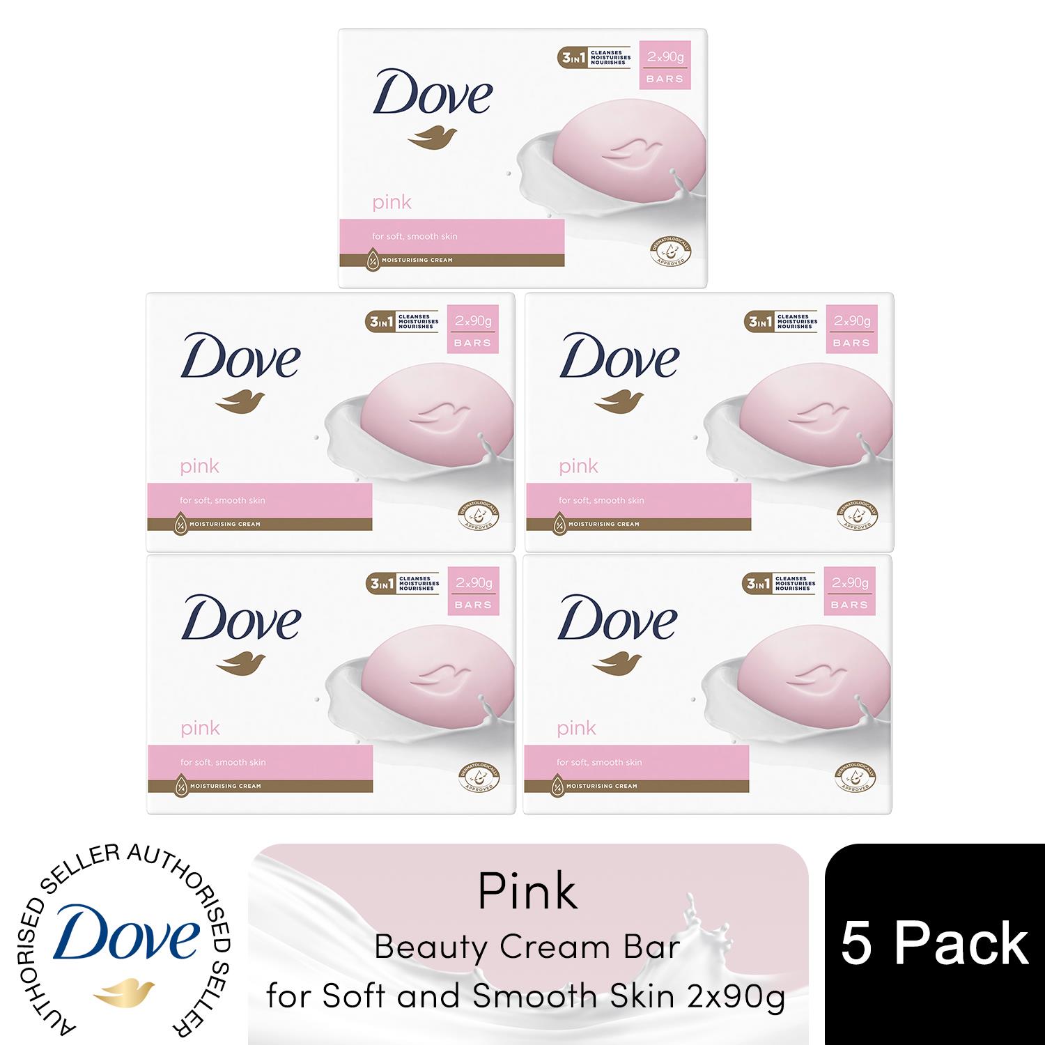 Dove Moisturising Beauty Cream Bar for Sensitive & Soft, Smooth Skin, 2x90g