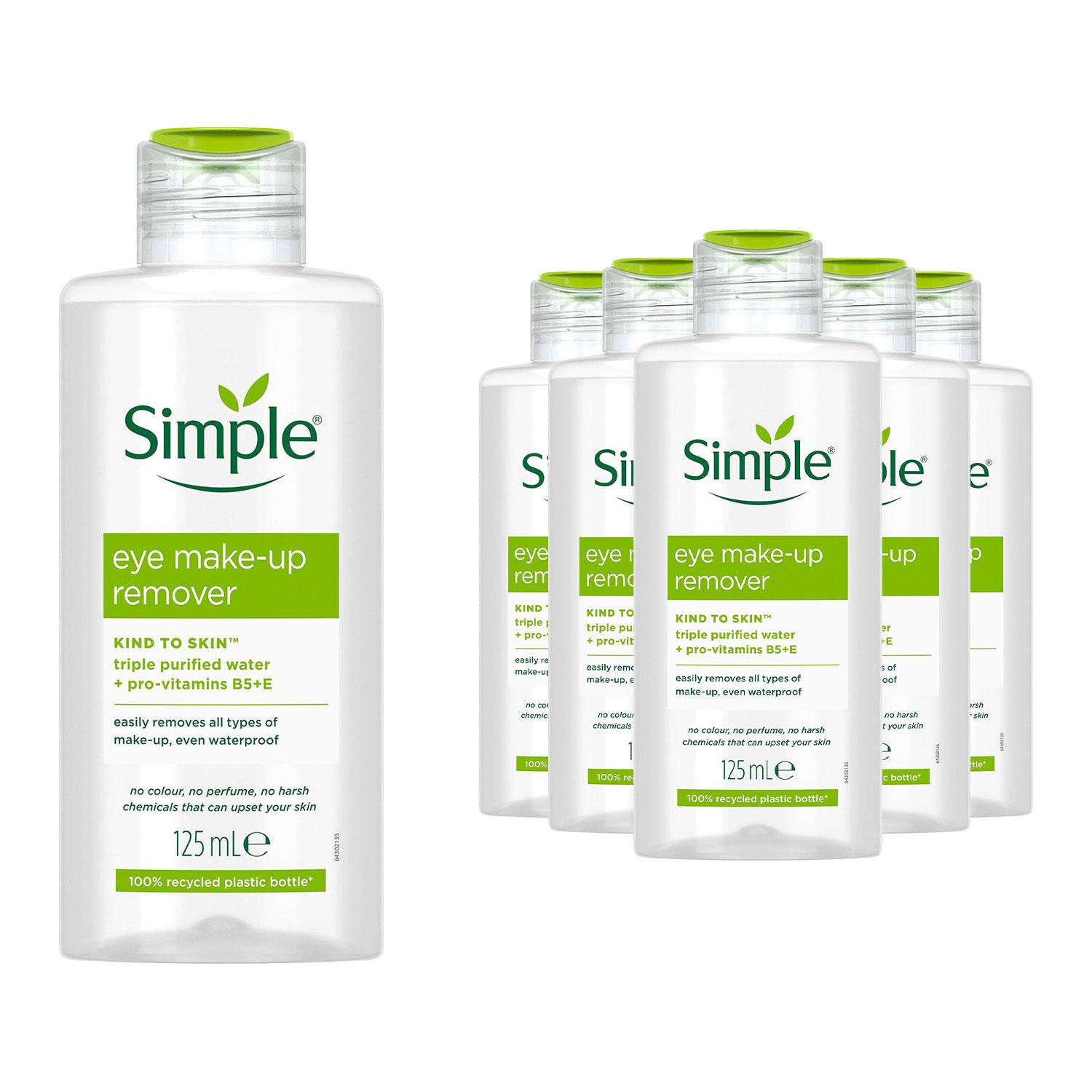 Simple Kind to Skin Eye Make-up Remover for All Skin Types, 125ml, 6 or 12pk - Picture 14 of 23
