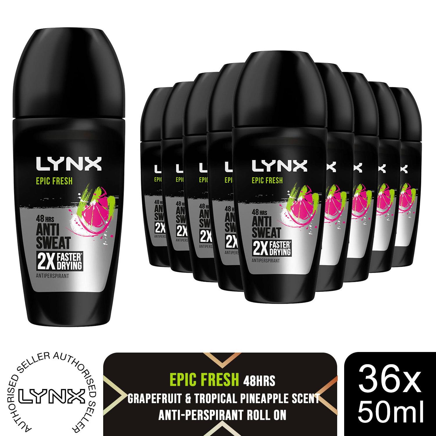 Lynx Africa, Epic Fresh or Sunset Fresh Anti-Perspirant Roll On 50ml, 36 Pack - Picture 21 of 31