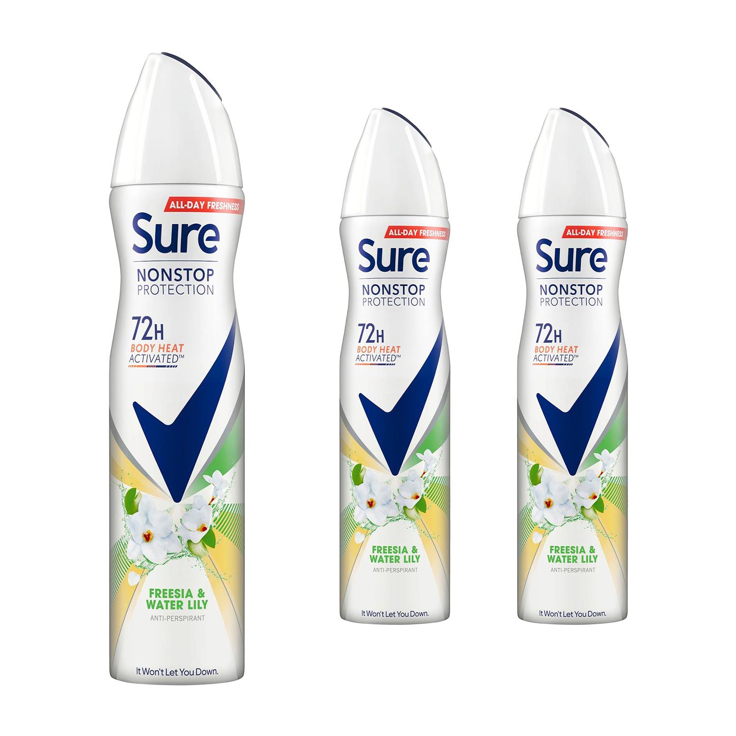 Sure Women Anti-perspirant 72H Nonstop Protection Deodorant, 250ml 3 Pack - Picture 47 of 91