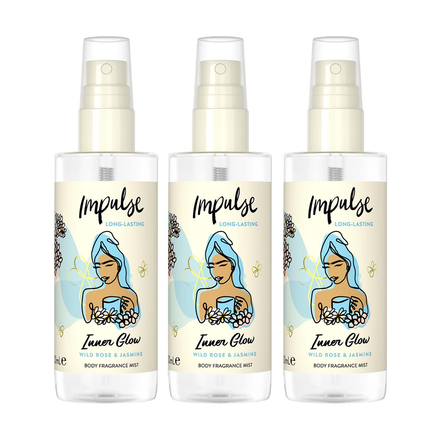 Impulse Body Mist with Long Lasting Fresh Fragrance Range for Women 3 Pack,100ml - Picture 36 of 61
