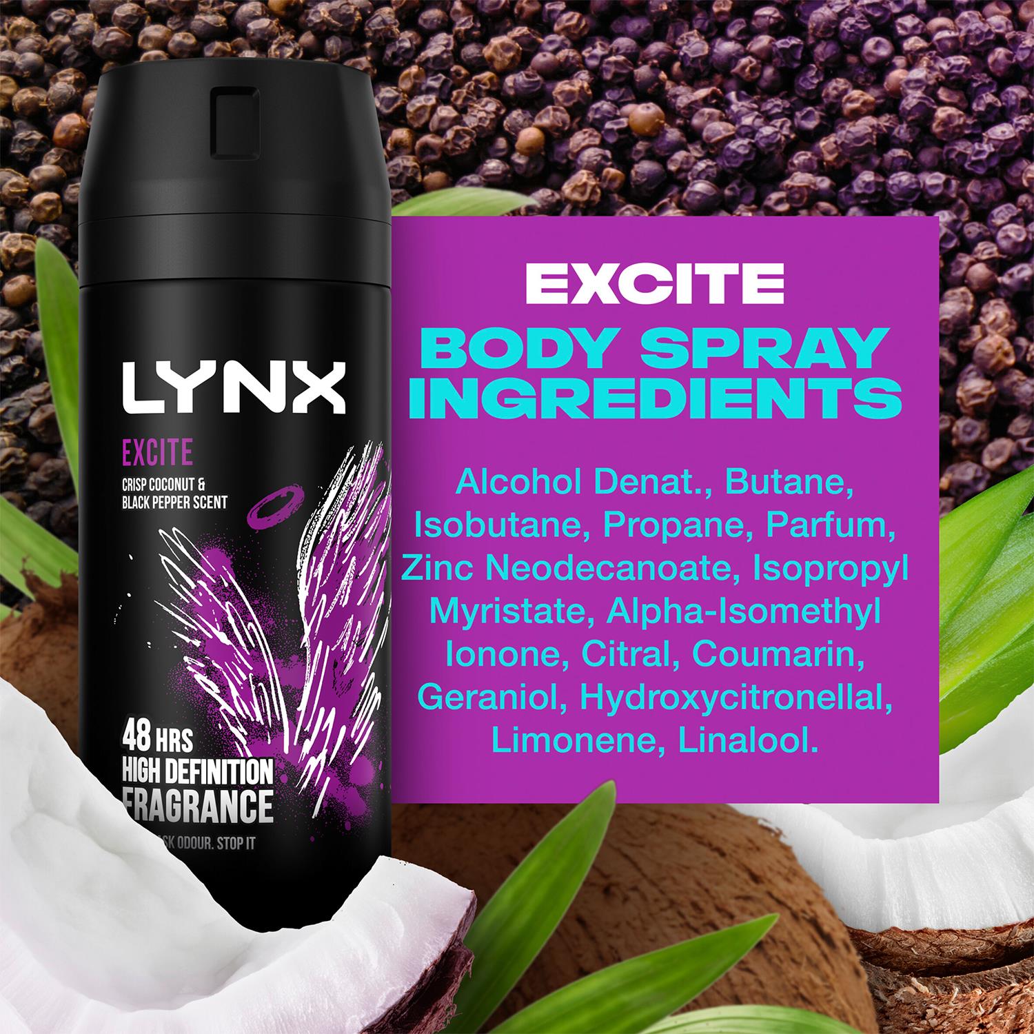 Lynx 48-Hour Odour Protection Body Spray Deodorant, 3 or 6 Pack, 150ml - Picture 61 of 185