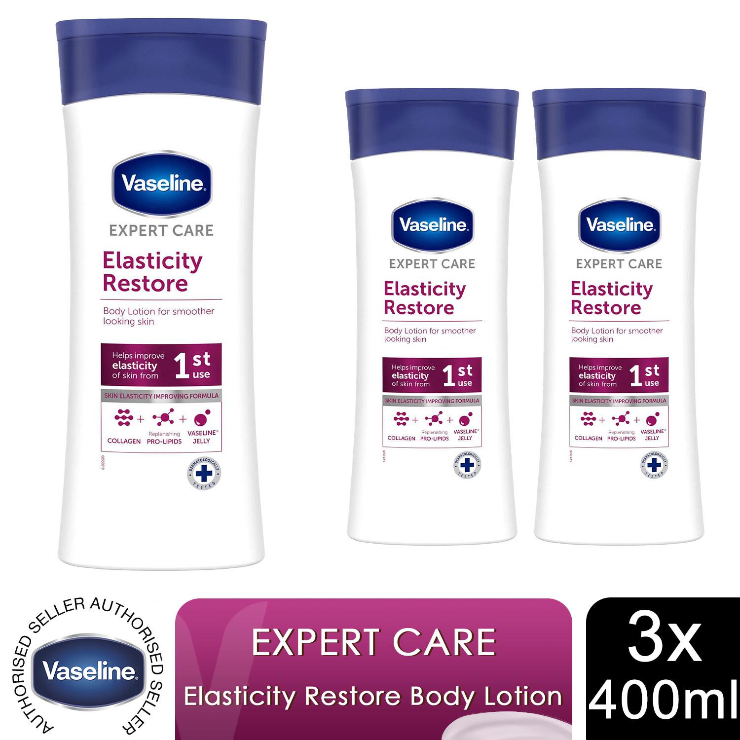 3x,6x 400ml Vaseline Expert Care Elasticity Restore, Dry Skin Rescue Body Lotion - Picture 12 of 39