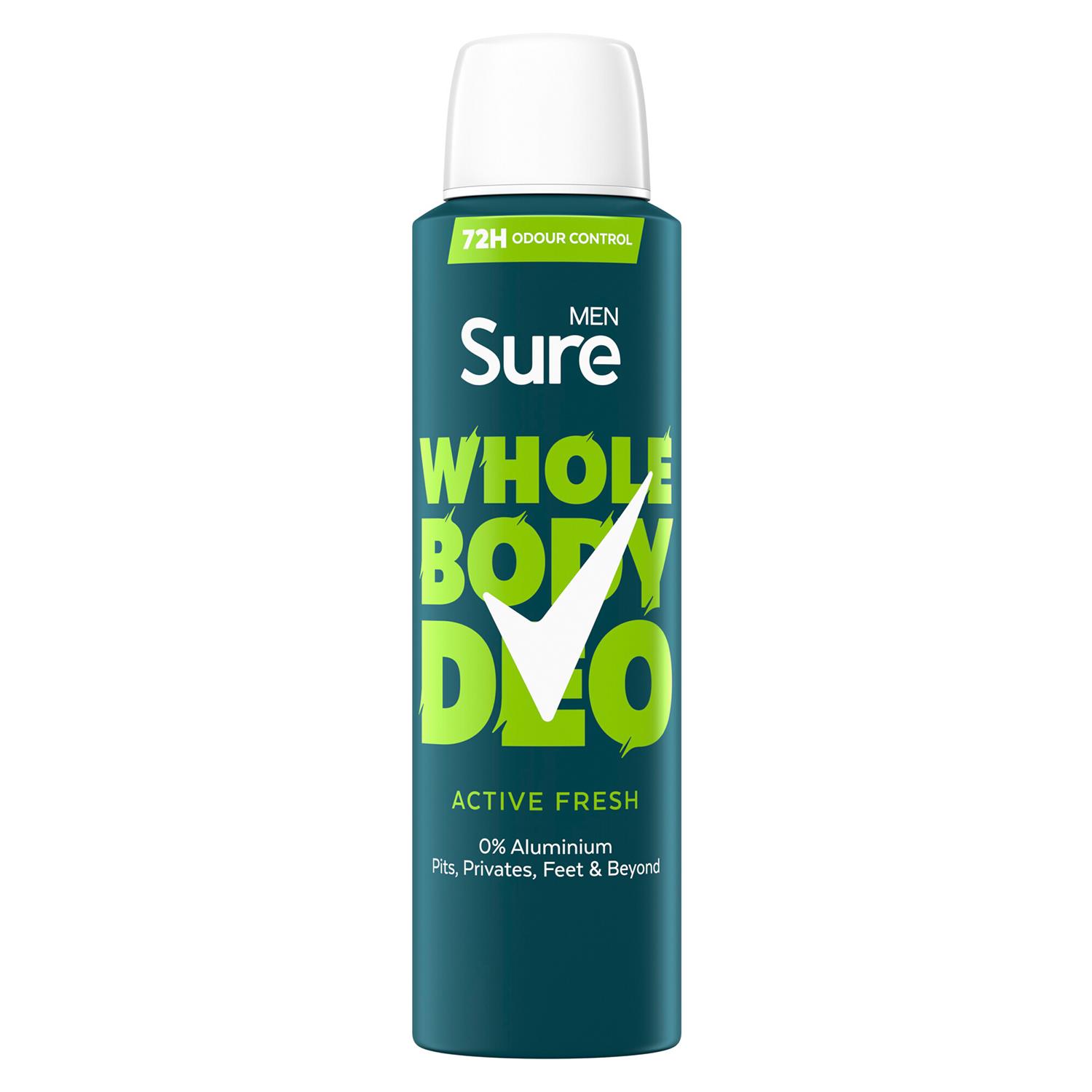 Sure Men Whole Body Deodorant Spray Ocean Rush & Active Fresh, 150ml - Picture 10 of 88