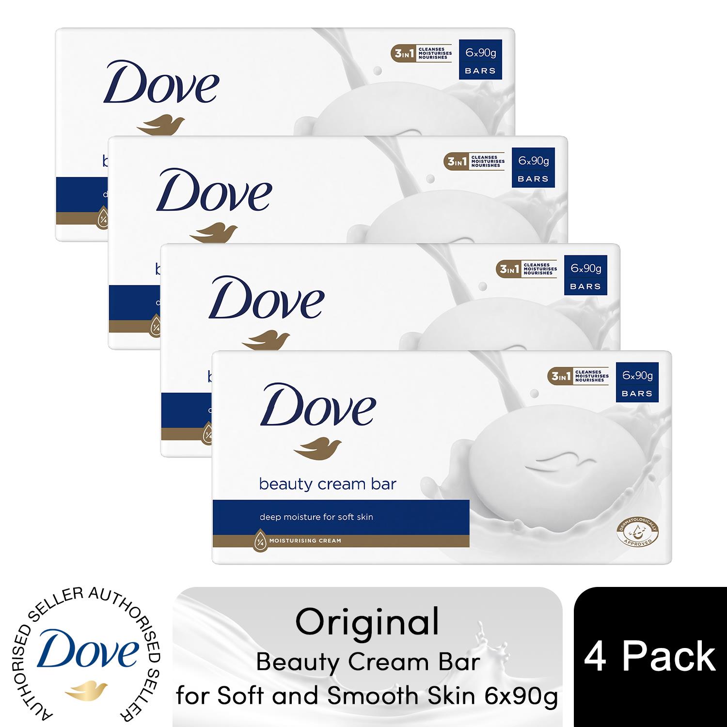 Dove Original Beauty Cream Bar Deep Moisture for Soft and Smooth Skin, 6 x 90g - Picture 27 of 35