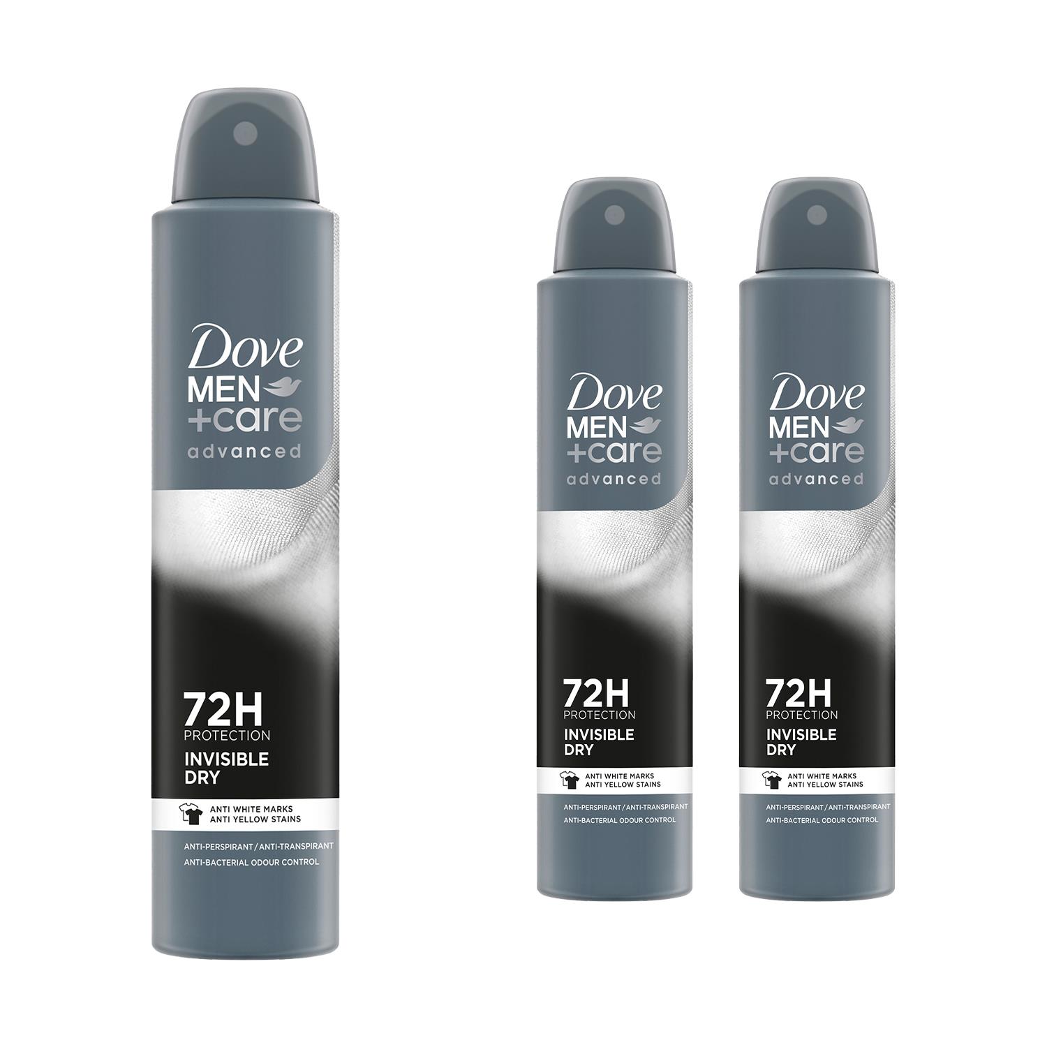 Dove Anti-Perspirant Men+Care Advanced 72H Protection Deodorant 200ml, 3 Pack - Picture 54 of 78