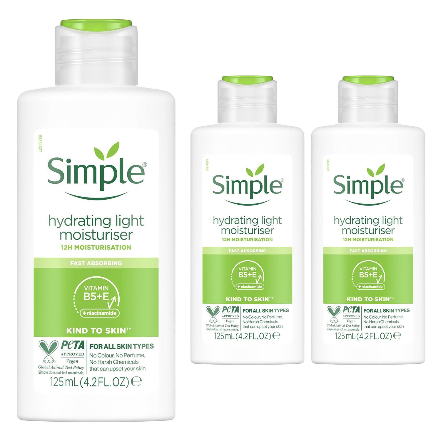 3pk or 6pk Simple Light Moisturiser for Sensitive Skin - Picture 21 of 32