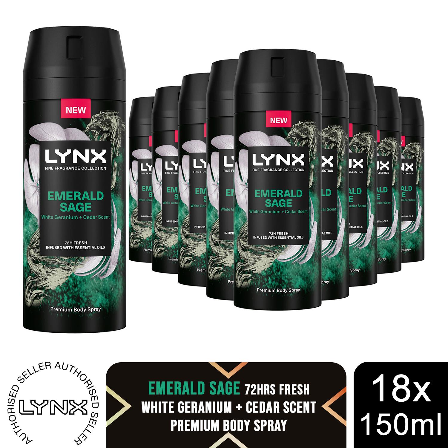Lynx Fine Fragrance Collection 72H Fresh Premium Deodorant Body Spray, 18x 150ml - Picture 57 of 67