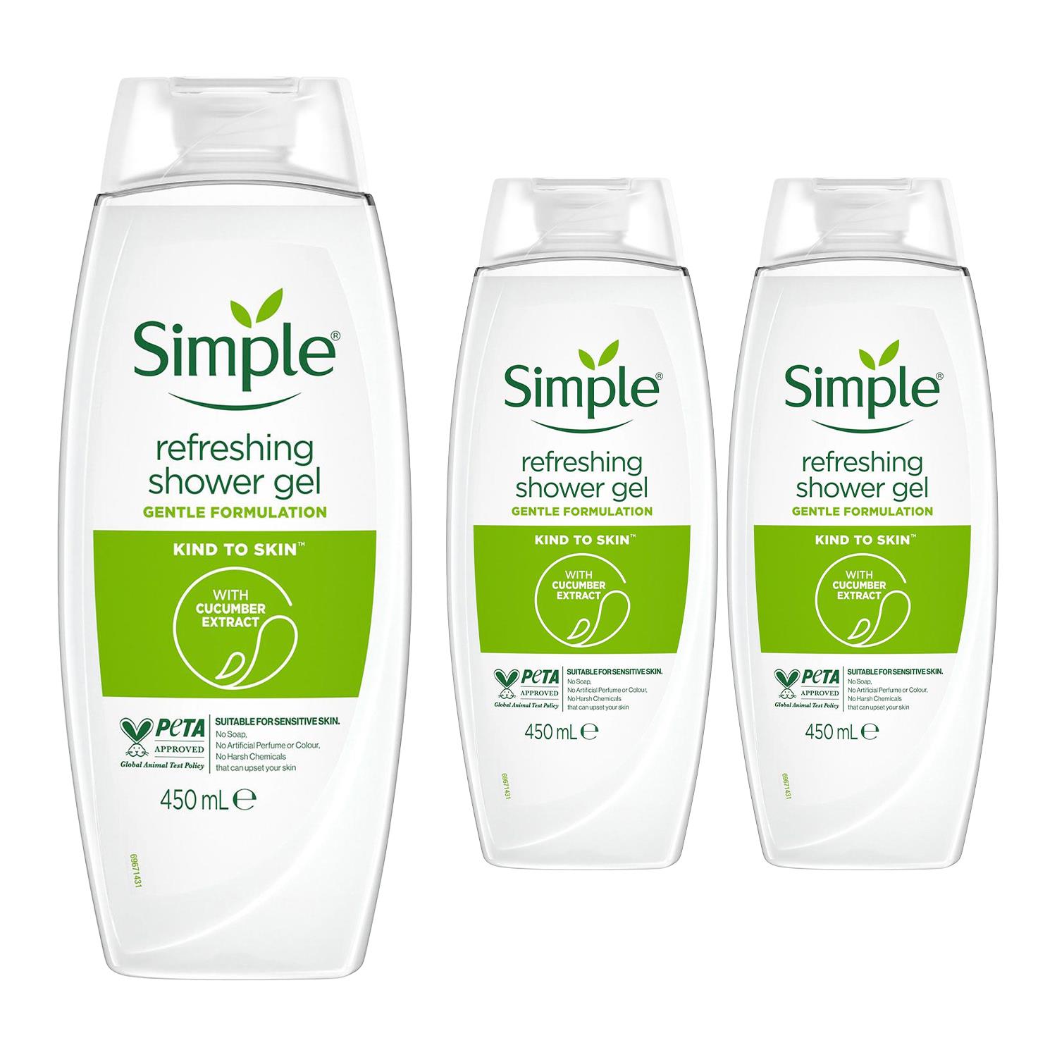 Gel de ducha refrescante, nutritivo o sensible Simple Kind to Skin, 450 ml - Imagen 30 de 124