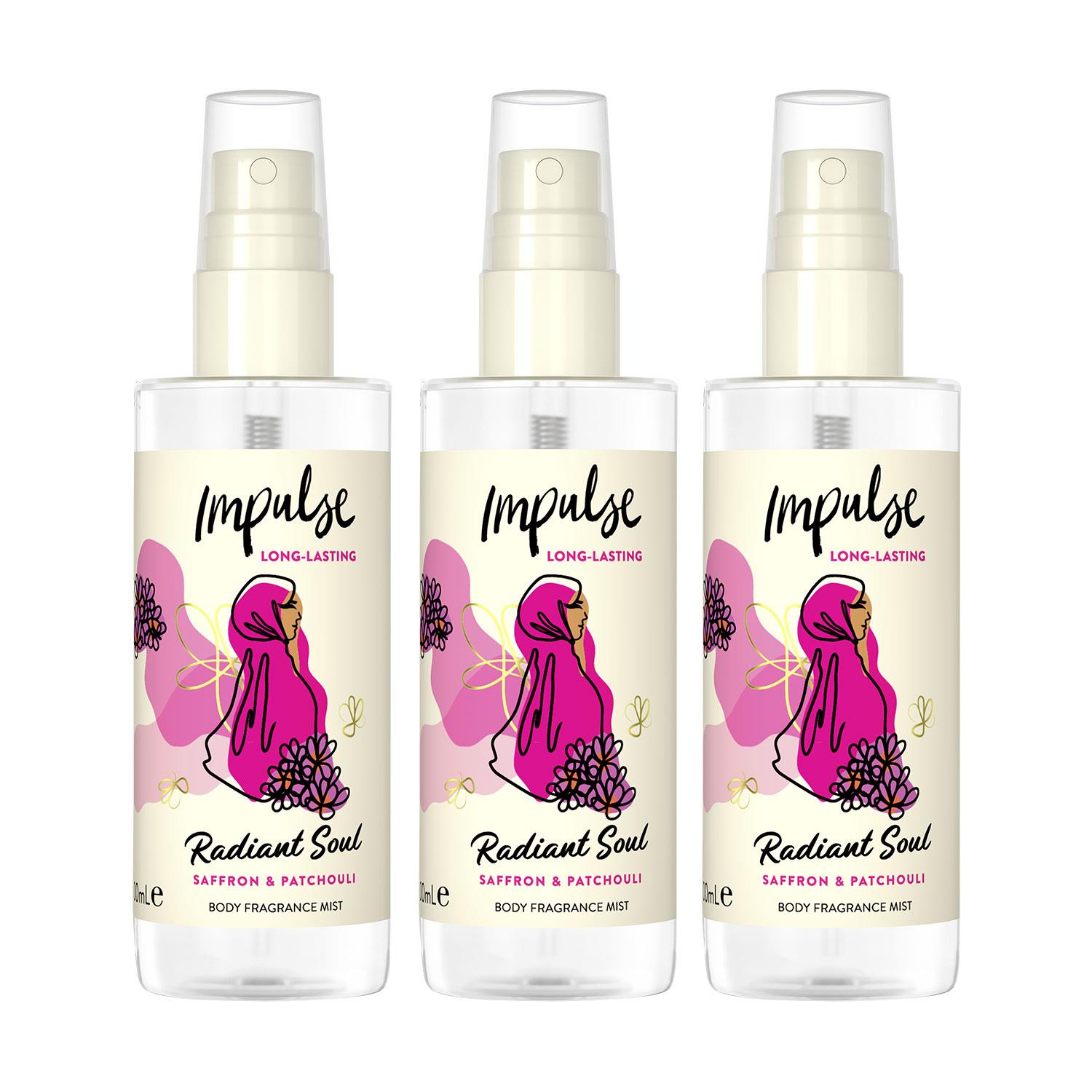 Impulse Body Mist with Long Lasting Fresh Fragrance Range for Women 3 Pack,100ml - Picture 44 of 61
