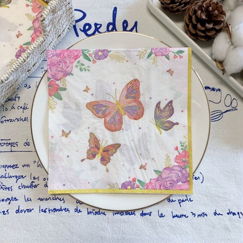 Elegantes Servilletas Mariposa - Ecológicas Paquete de 20 para Cualquier Ocasión - Imagen 6 de 34