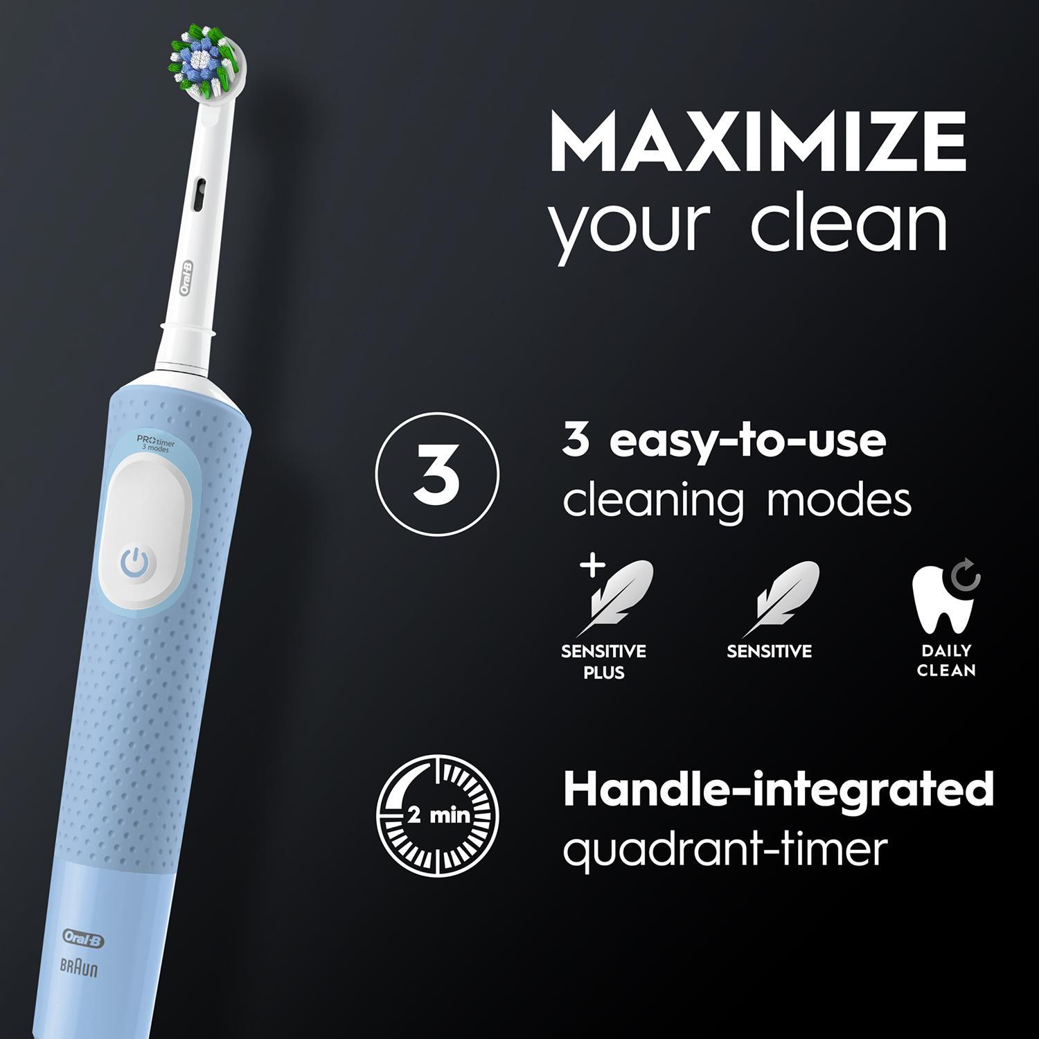 Oral-B Vitality Pro Duo Elektrische Zahnbürste Black & Lilac mit 8x Nachfüllköpfen - Bild 18 von 24