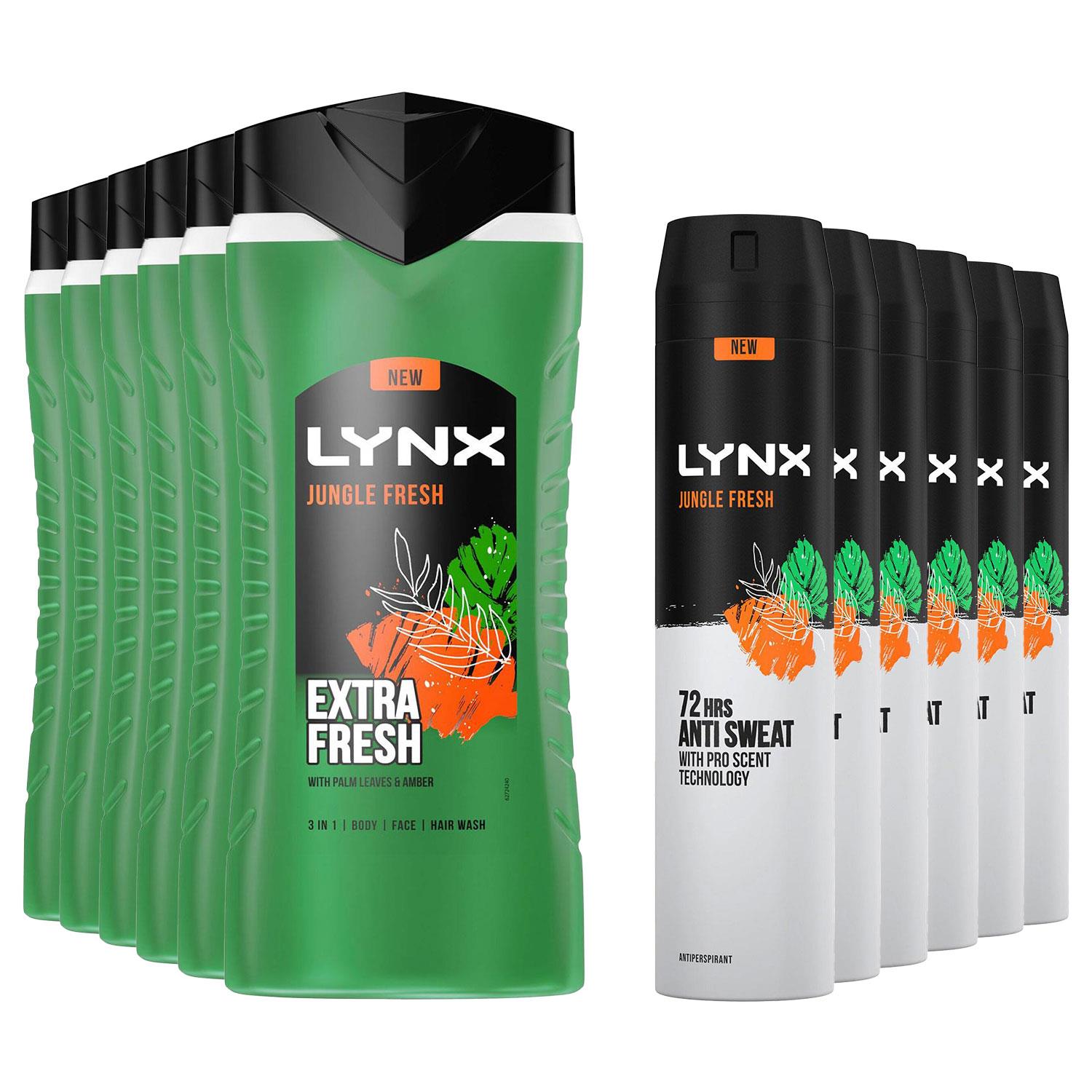 Lynx 12H Erfrischendes Duschgel 500 ml & 72H Fresh Antitranspirant 250ml, je 6x - Bild 44 von 46