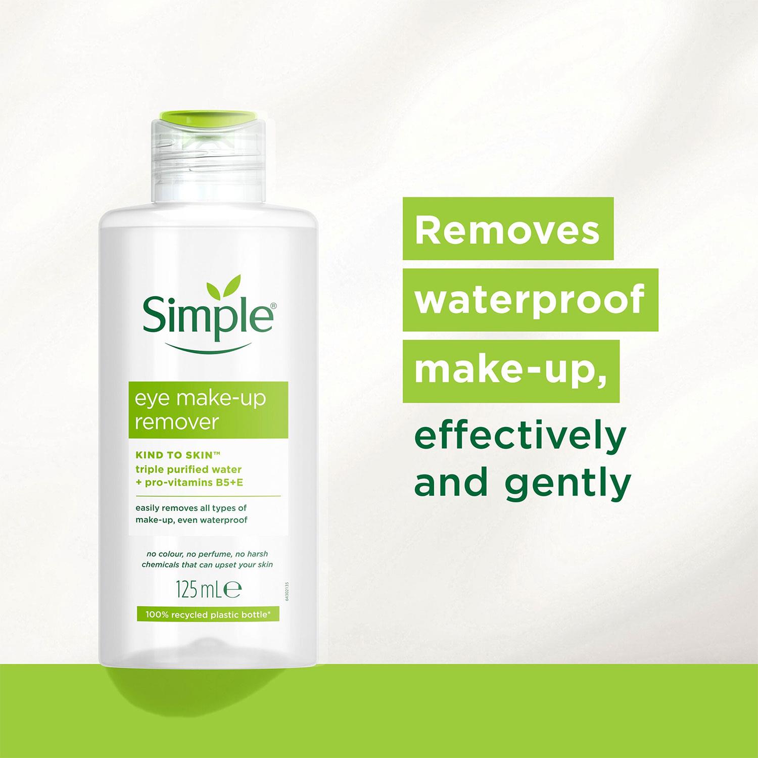 Simple Kind to Skin Eye Make-up Remover for All Skin Types, 125ml, 6 or 12pk - Picture 7 of 23