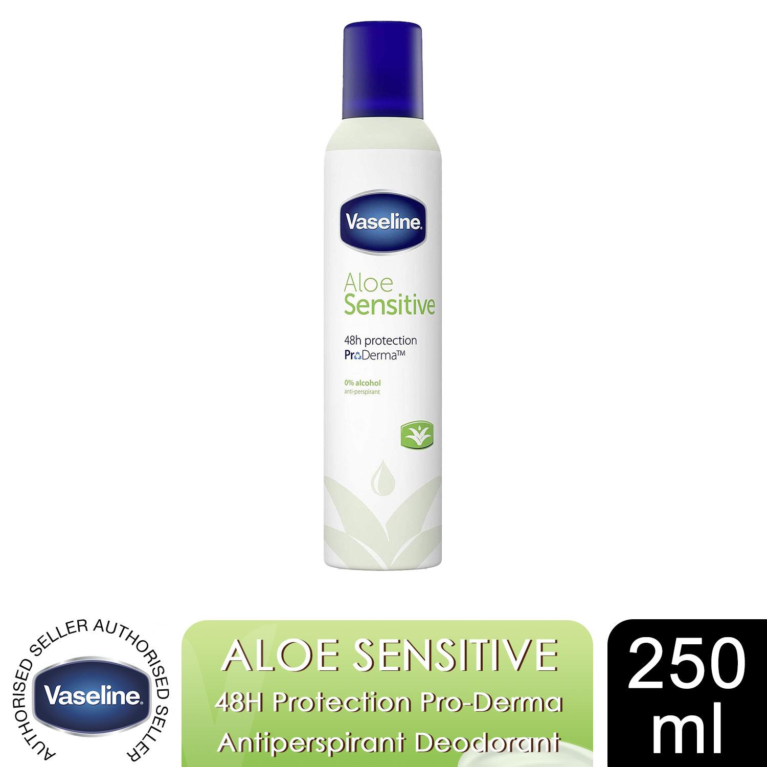 Vaseline Aloe Sensitive Anti-Perspirant for Women 250ml 24Hr Protection, 1 Pack
